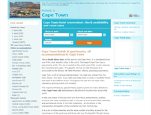 Tablet Screenshot of hotels-in-cape-town.net